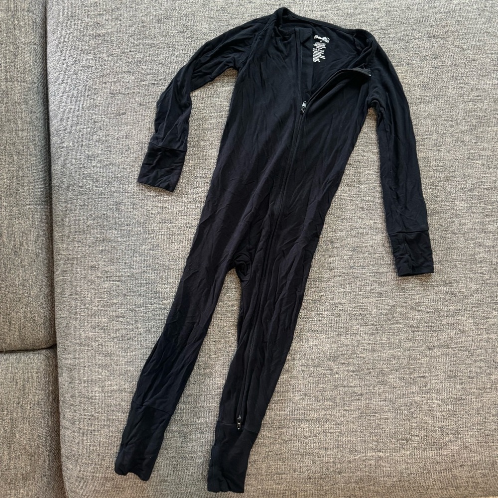 Dreamy Z bamboo toddler pajamas in solid black